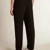 Pantaloni din amestec de lână și viscoză, de culoare neagră Pantaloni din amestec de lână și viscoză, de culoare neagră