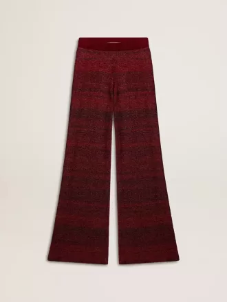 Pantaloni din bumbac cu dungi neregulate