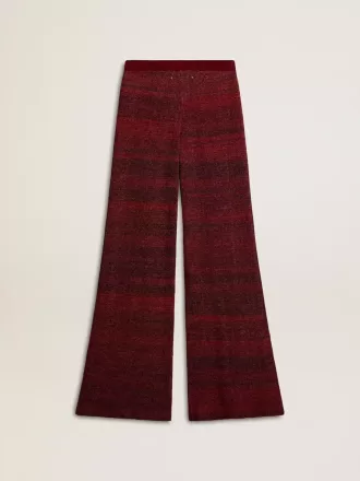 Pantaloni din bumbac cu dungi neregulate