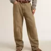 Pantaloni din bumbac cu efect uzat pentru femei Pantaloni din bumbac cu efect uzat pentru femei