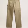 Pantaloni din bumbac cu efect uzat pentru femei Pantaloni din bumbac cu efect uzat pentru femei