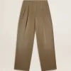 Pantaloni din bumbac kaki pentru femei Pantaloni din bumbac kaki pentru femei