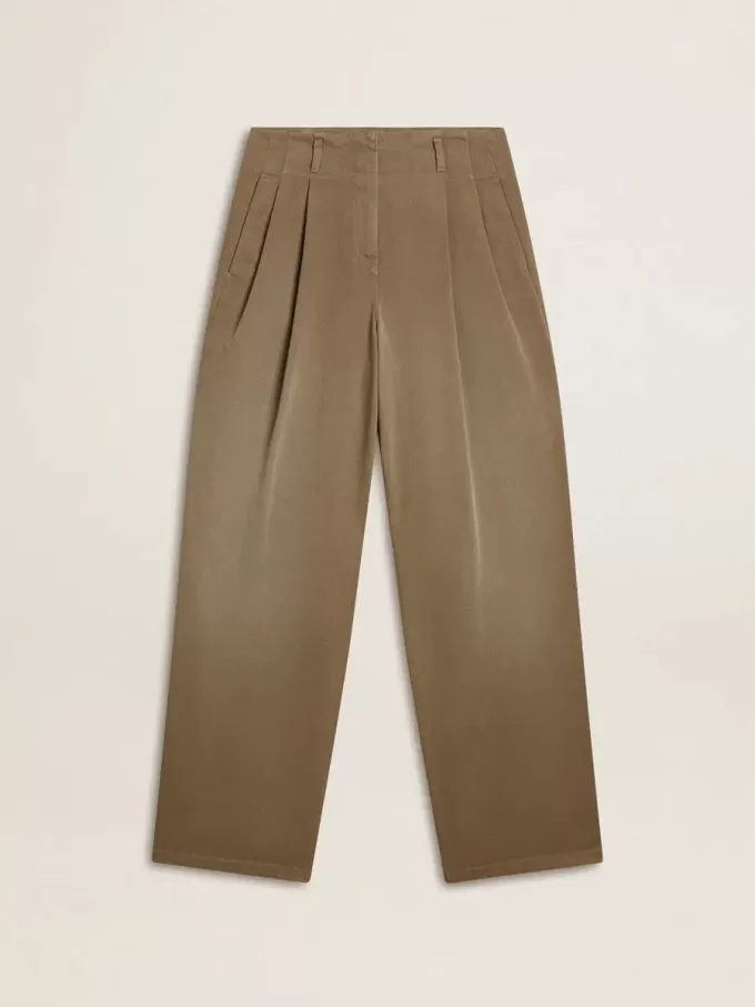 Pantaloni din bumbac kaki pentru femei Pantaloni din bumbac kaki pentru femei