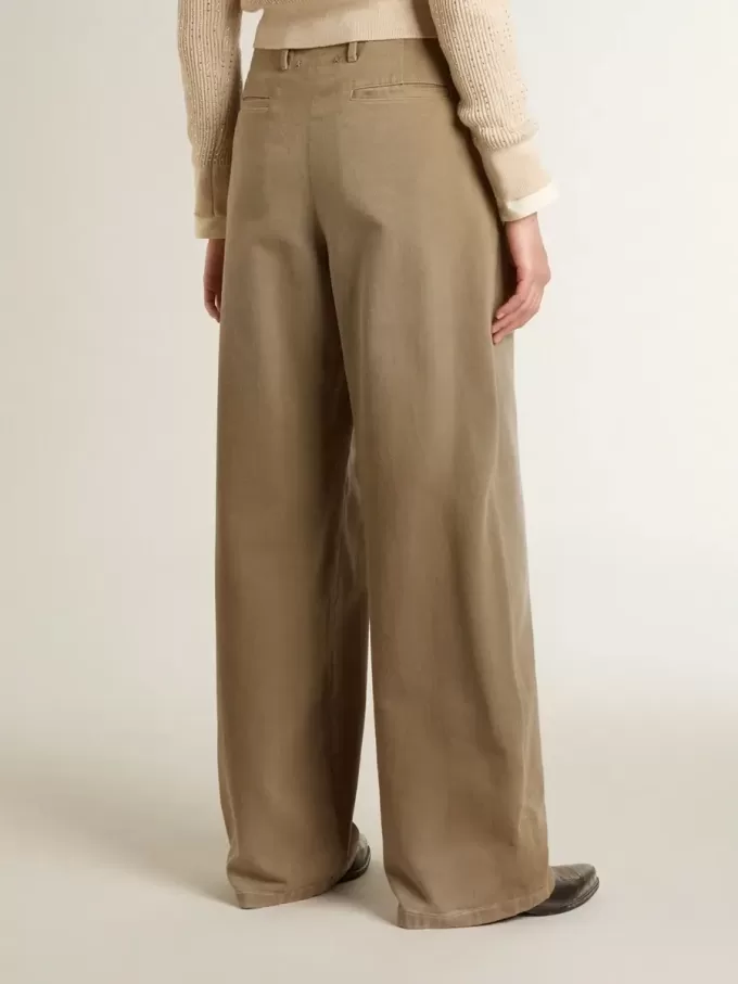 Pantaloni din bumbac kaki pentru femei Pantaloni din bumbac kaki pentru femei