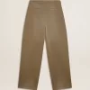 Pantaloni din bumbac kaki pentru femei Pantaloni din bumbac kaki pentru femei