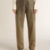 Pantaloni din bumbac kaki pentru femei, cu efect Swarovski degradat Pantaloni din bumbac kaki pentru femei, cu efect Swarovski degradat