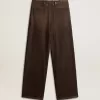 Pantaloni din bumbac pentru femei, cu spălare medie Pantaloni din bumbac pentru femei, cu spălare medie
