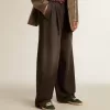 Pantaloni din bumbac pentru femei, cu spălare medie Pantaloni din bumbac pentru femei, cu spălare medie
