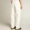 Pantaloni din denim alb optic pentru femei Pantaloni din denim alb optic pentru femei