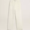 Pantaloni din denim alb pentru femei, cu mărgele și cristale Pantaloni din denim alb pentru femei, cu mărgele și cristale