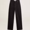 Pantaloni din denim de bumbac pentru femei, cu decorațiuni din cristale și pietre Pantaloni din denim de bumbac pentru femei, cu decorațiuni din cristale și pietre
