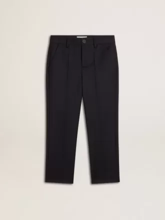 Pantaloni din lână albastru închis pentru băieți