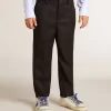 Pantaloni din lână albastru închis pentru băieți Pantaloni din lână albastru închis pentru băieți