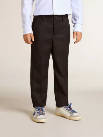 Pantaloni din lână albastru închis pentru băieți