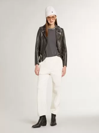 Pantaloni jogging albi