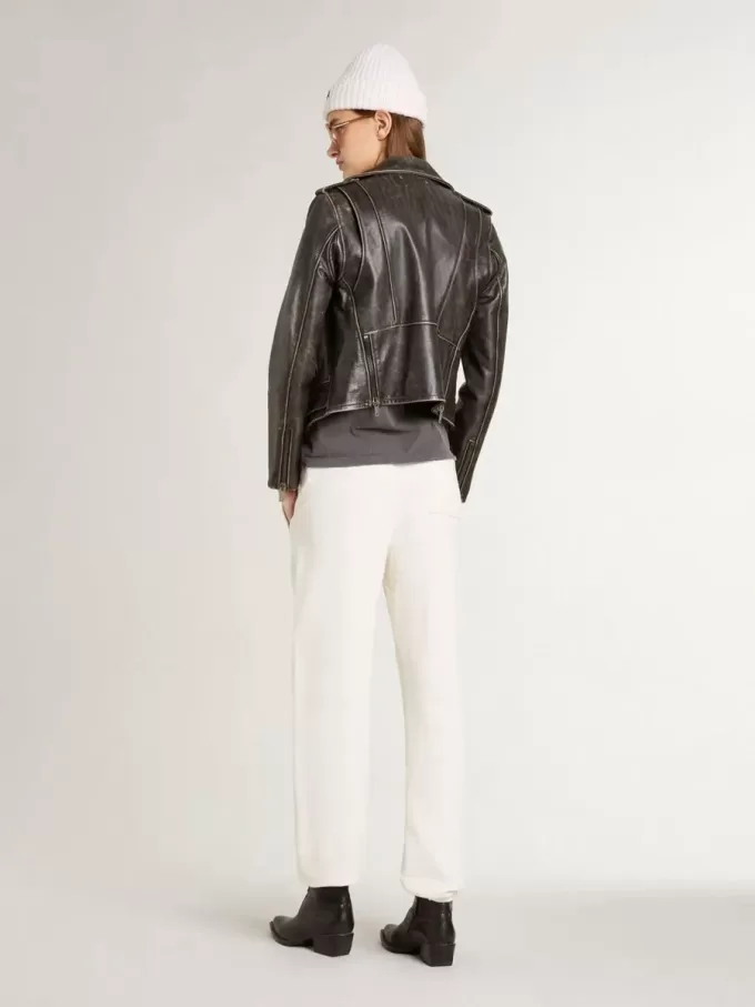 Pantaloni jogging albi