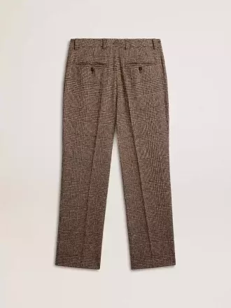 Pantaloni moi pentru bărbați, cu model houndstooth