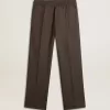 Pantaloni moi pentru bărbați din lână gri antracit Pantaloni moi pentru bărbați din lână gri antracit