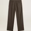 Pantaloni moi pentru bărbați din lână gri antracit Pantaloni moi pentru bărbați din lână gri antracit