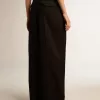 Pantaloni negri din gabardină de lână pentru femei Pantaloni negri din gabardină de lână pentru femei