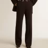 Pantaloni negri moi pentru femei, din amestec de lână Pantaloni negri moi pentru femei, din amestec de lână