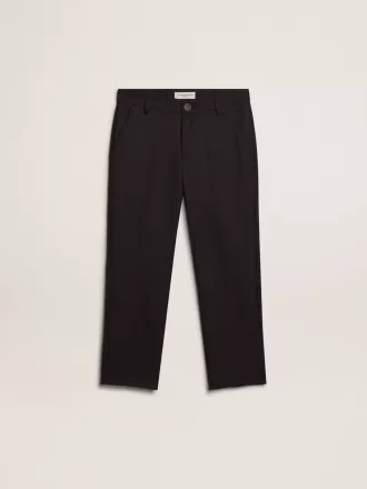 Pantaloni pentru băieți din lână albastră închisă