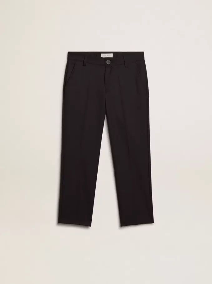Pantaloni pentru băieți din lână albastră închisă Pantaloni pentru băieți din lână albastră închisă