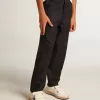 Pantaloni pentru băieți din lână albastră închisă Pantaloni pentru băieți din lână albastră închisă