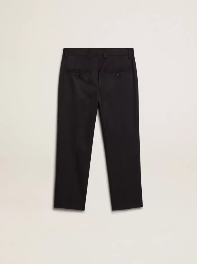 Pantaloni pentru băieți din lână albastră închisă Pantaloni pentru băieți din lână albastră închisă
