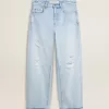 Pantaloni pentru bărbați din denim cu efect uzat