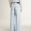 Pantaloni pentru bărbați din denim cu efect uzat