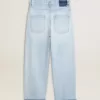 Pantaloni pentru bărbați din denim cu efect uzat