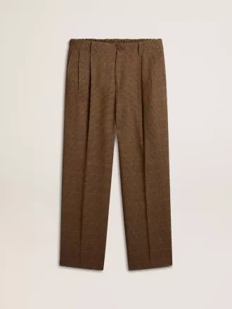 Pantaloni pentru bărbați în trei culori, cu model houndstooth