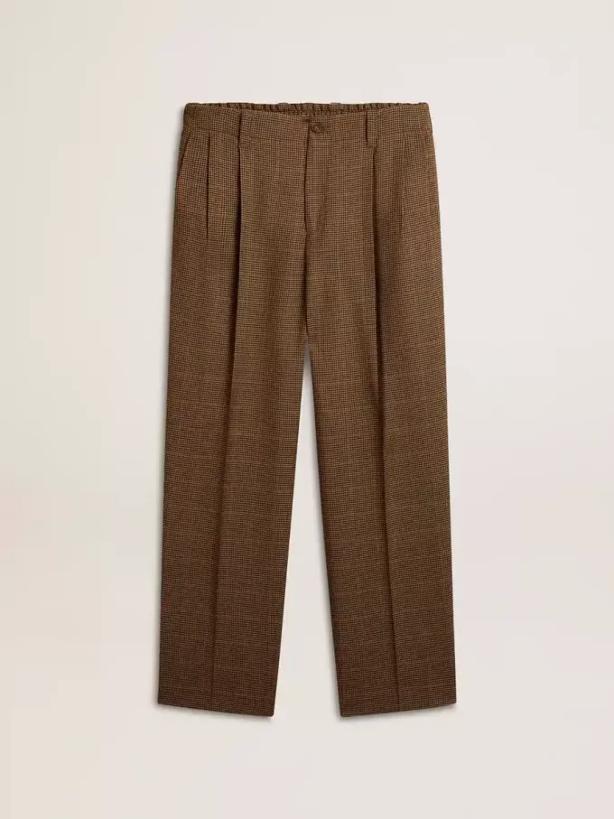 Pantaloni pentru bărbați în trei culori, cu model houndstooth Pantaloni pentru bărbați în trei culori, cu model houndstooth