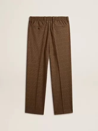 Pantaloni pentru bărbați în trei culori, cu model houndstooth