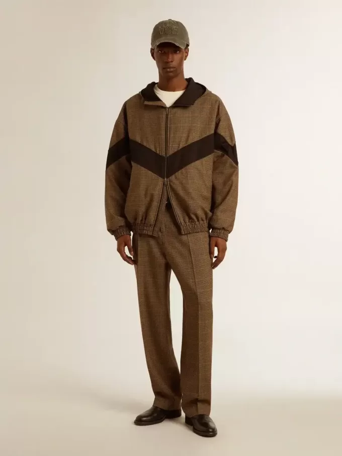 Pantaloni pentru bărbați în trei culori, cu model houndstooth Pantaloni pentru bărbați în trei culori, cu model houndstooth