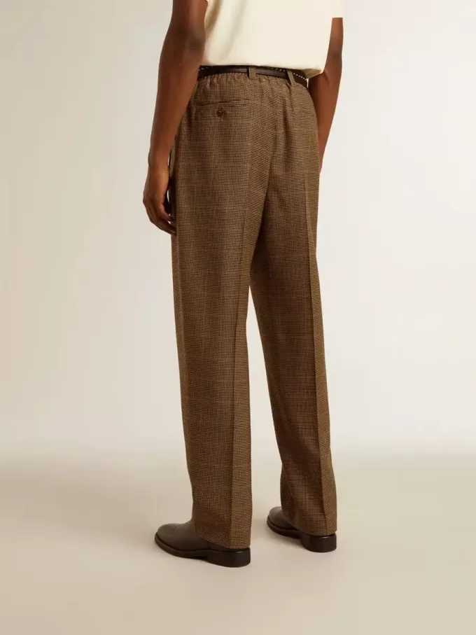 Pantaloni pentru bărbați în trei culori, cu model houndstooth Pantaloni pentru bărbați în trei culori, cu model houndstooth