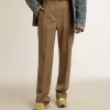 Pantaloni pentru femei din țesătură de lână croită în culoarea gri porumbel Pantaloni pentru femei din țesătură de lână croită în culoarea gri porumbel