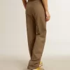 Pantaloni pentru femei din țesătură de lână croită în culoarea gri porumbel Pantaloni pentru femei din țesătură de lână croită în culoarea gri porumbel