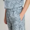 Pantaloni scurți albastru pentru băieți cu imprimeu alb
