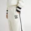 Pantaloni scurți albi pentru băieți cu logo brodat