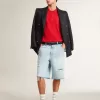 Pantaloni scurți Bermuda din denim pentru bărbați, cu efect uzat Pantaloni scurți Bermuda din denim pentru bărbați, cu efect uzat