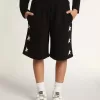 Pantaloni scurți bermuda negri pentru băieți, cu stele albe