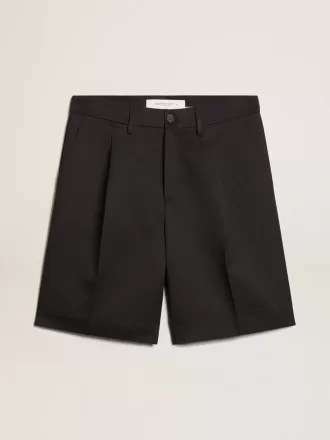 Pantaloni scurți bermuda pentru bărbați din lână albastră închisă