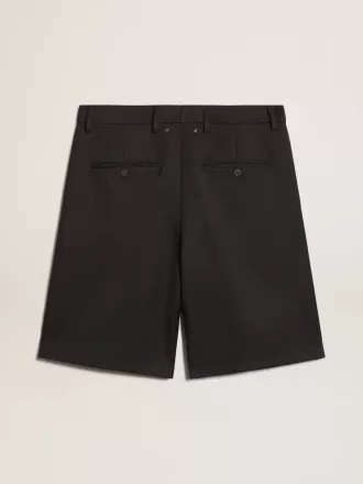 Pantaloni scurți bermuda pentru bărbați din lână albastră închisă