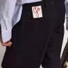 Pantaloni scurți bermuda pentru bărbați din lână albastră închisă Pantaloni scurți bermuda pentru bărbați din lână albastră închisă