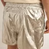 Pantaloni scurți de alergare pentru bărbați din țesătură argintie