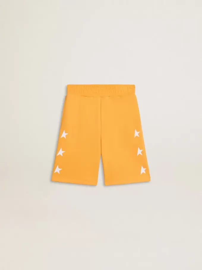 Pantaloni scurți galben muștar pentru băieți
