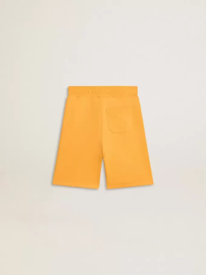 Pantaloni scurți galben muștar pentru băieți