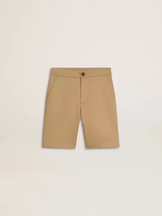 Pantaloni scurți pentru băieți din bumbac bej